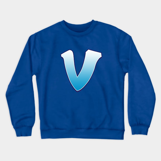 V - Blue Crewneck Sweatshirt by Dmitri